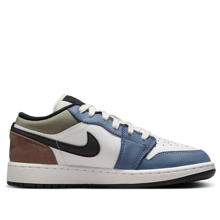 Кроссовки (GS) Air Jordan 1 Low 'Diffused Blue Jade Horizon', белый — фото 2
