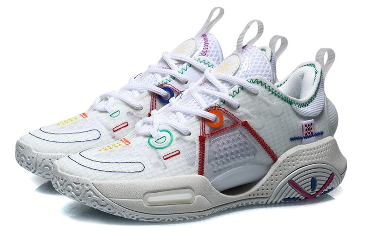 Баскетбольные кроссовки Citywide 9 V1.5 Youth Edition для детей GS Low-top белые/красные Lining — фото 2