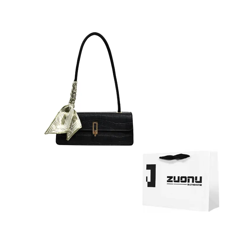 

ZUONU Плечевая сумка маленькая квадратная женская, Black