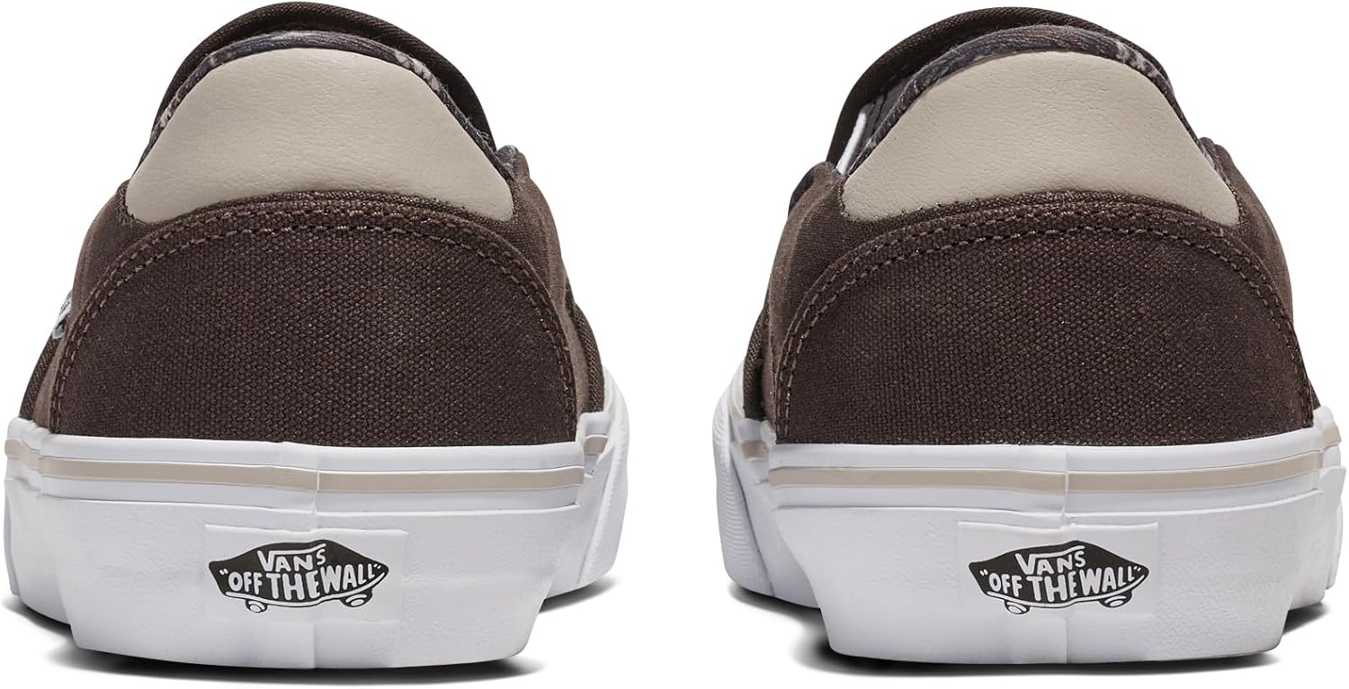 Мужские слипоны Vans Asher Deluxe, Удобные кроссовки для моды, прогулок и повседневной носки, Tropic Havana Turkish Coffee — фото 3