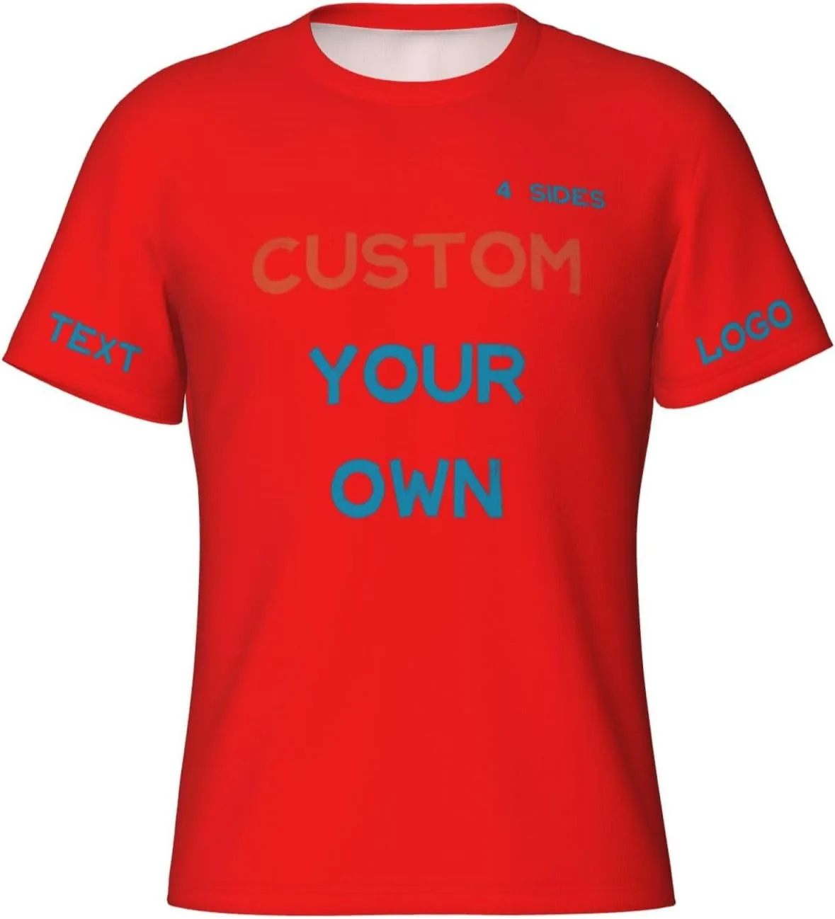 

Футболка Custom с принтом на 4 сторонах для тренировок