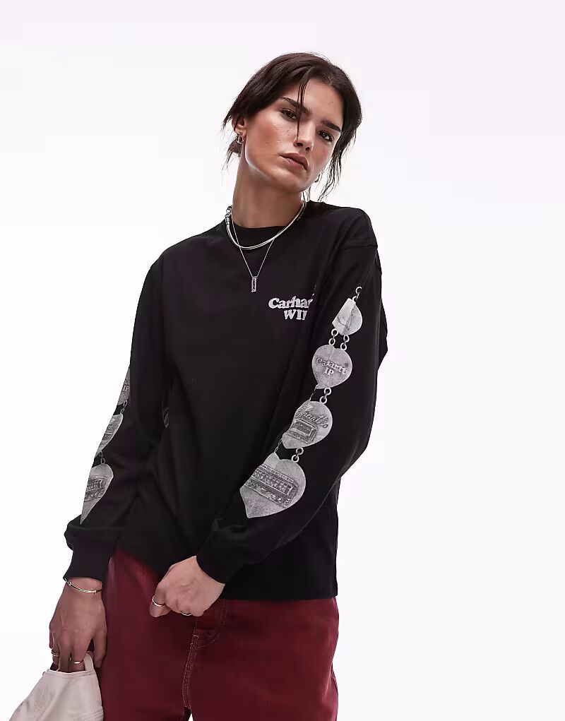 

Футболка с длинным рукавом Carhartt WIP Hartt Chain черного цвета