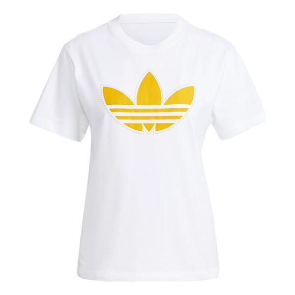 

Футболка (WMNS) adidas originals Pearl Trefoil T-Shirt 'White', белый