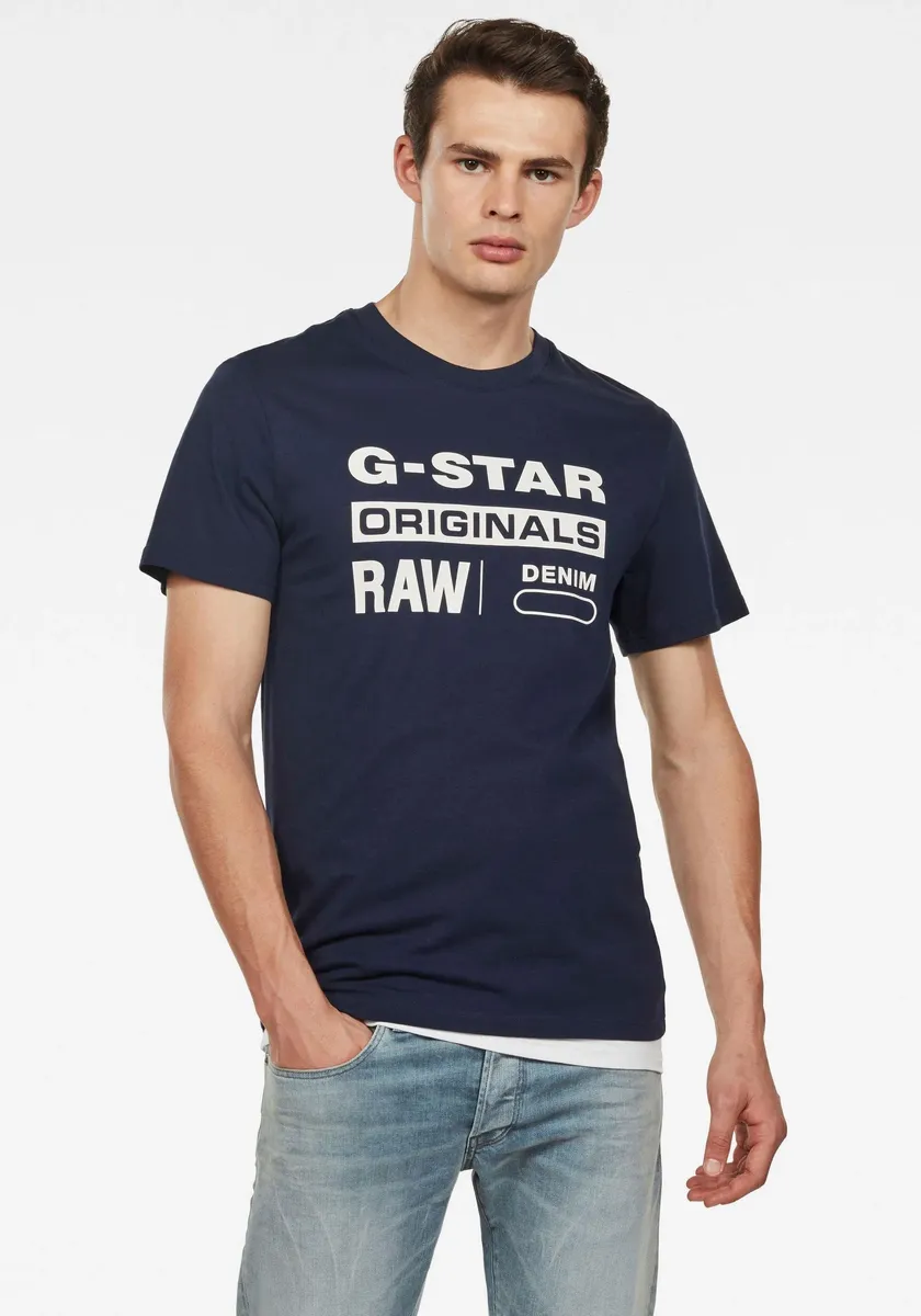 

Рубашка G-Star RAW с круглым вырезом "Swando", цвет морской волны