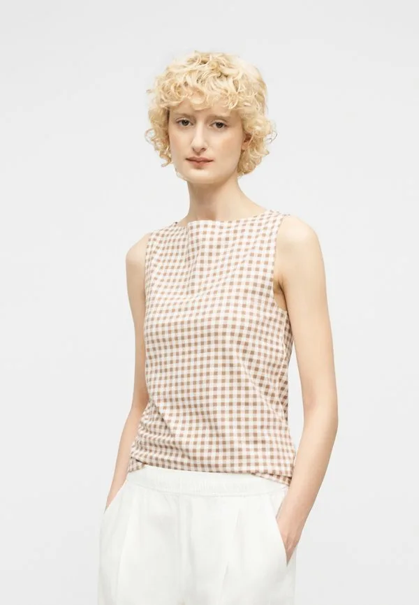 Майка с вырезом-лодочкой Gap, Khaki — фото 4
