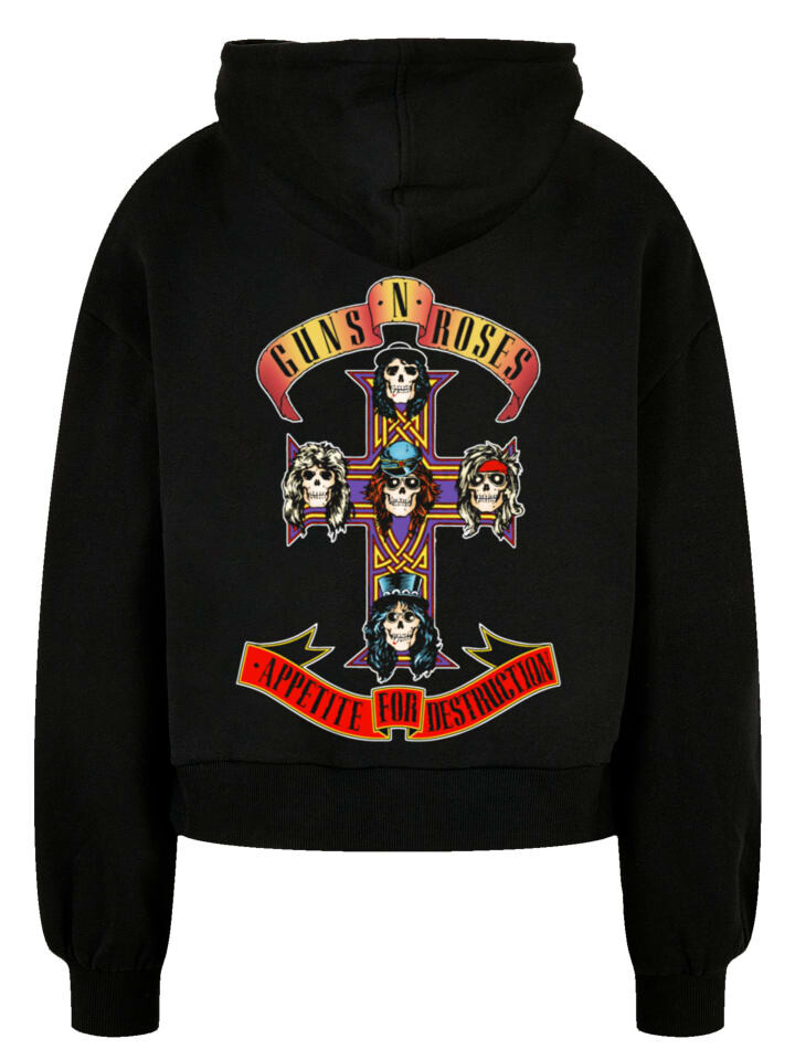 

Пуловер F4NT4STIC Oversized Hoodie Guns 'n' Roses Appetite For Destruction, черный