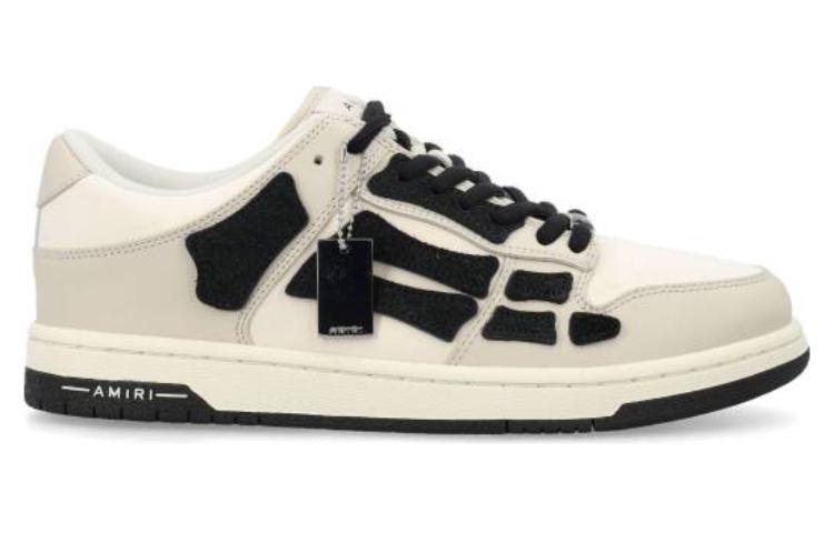 AMIRI Скелетоны низкие бежево-черные бело-черные, цвет White Black — фото 2