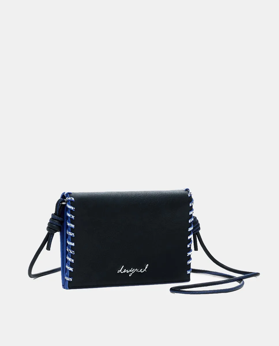 

Кошелек 2 в 1 среднего размера с швами Desigual, черный