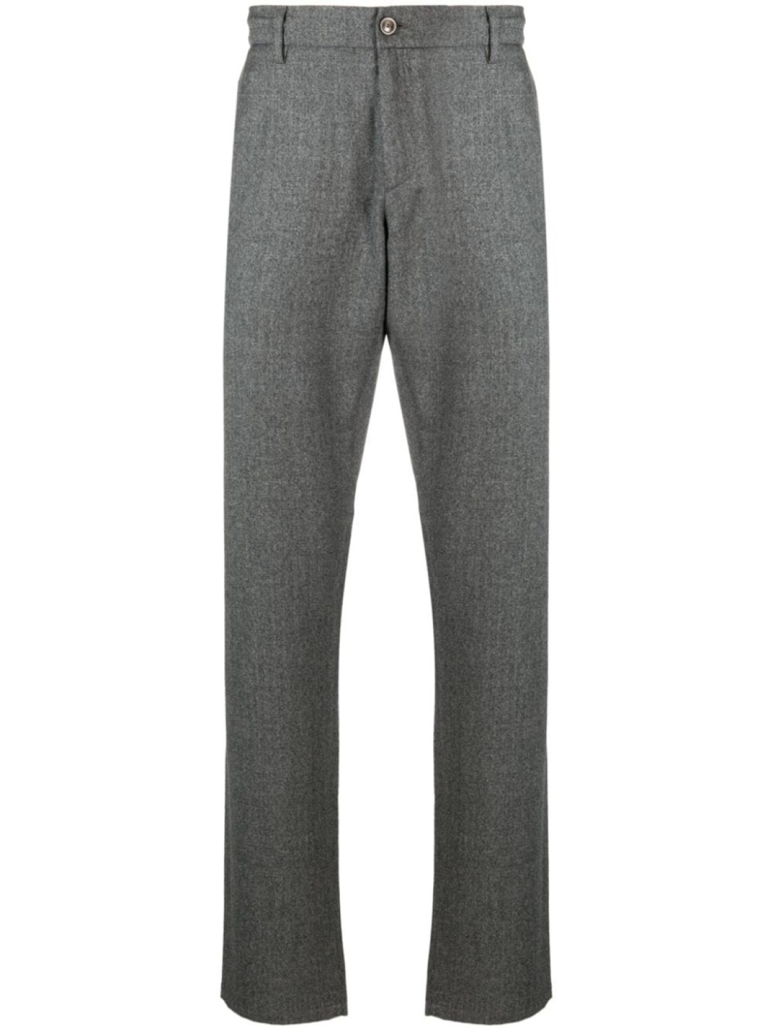 

Canali straight-leg wool trousers, серый