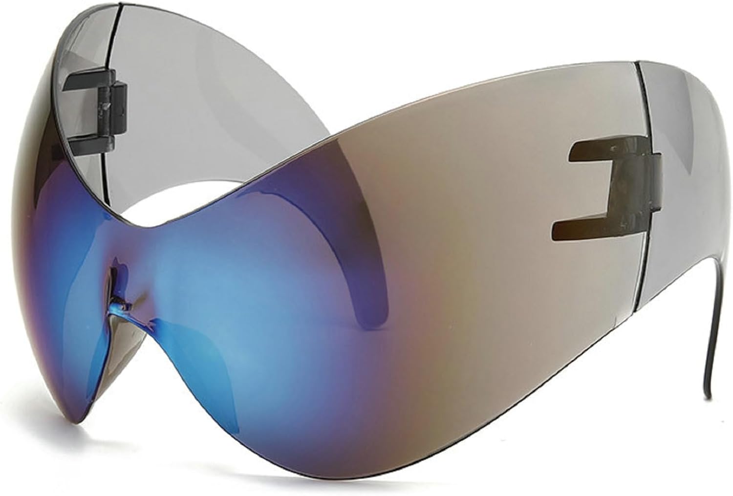 

Крупные спортивные солнцезащитные очки в стиле Y2K для женщин, 2000-е, обтекаемые, мужские, люксовые тренды 2024, панк-солнцезащитные очки для мужчин mincl, Blue&mirror