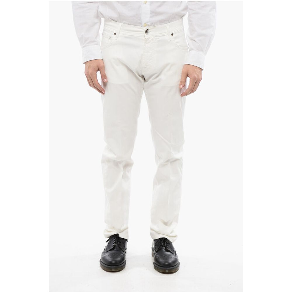 

Белые хлопковые джинсы Деним Corneliani, White