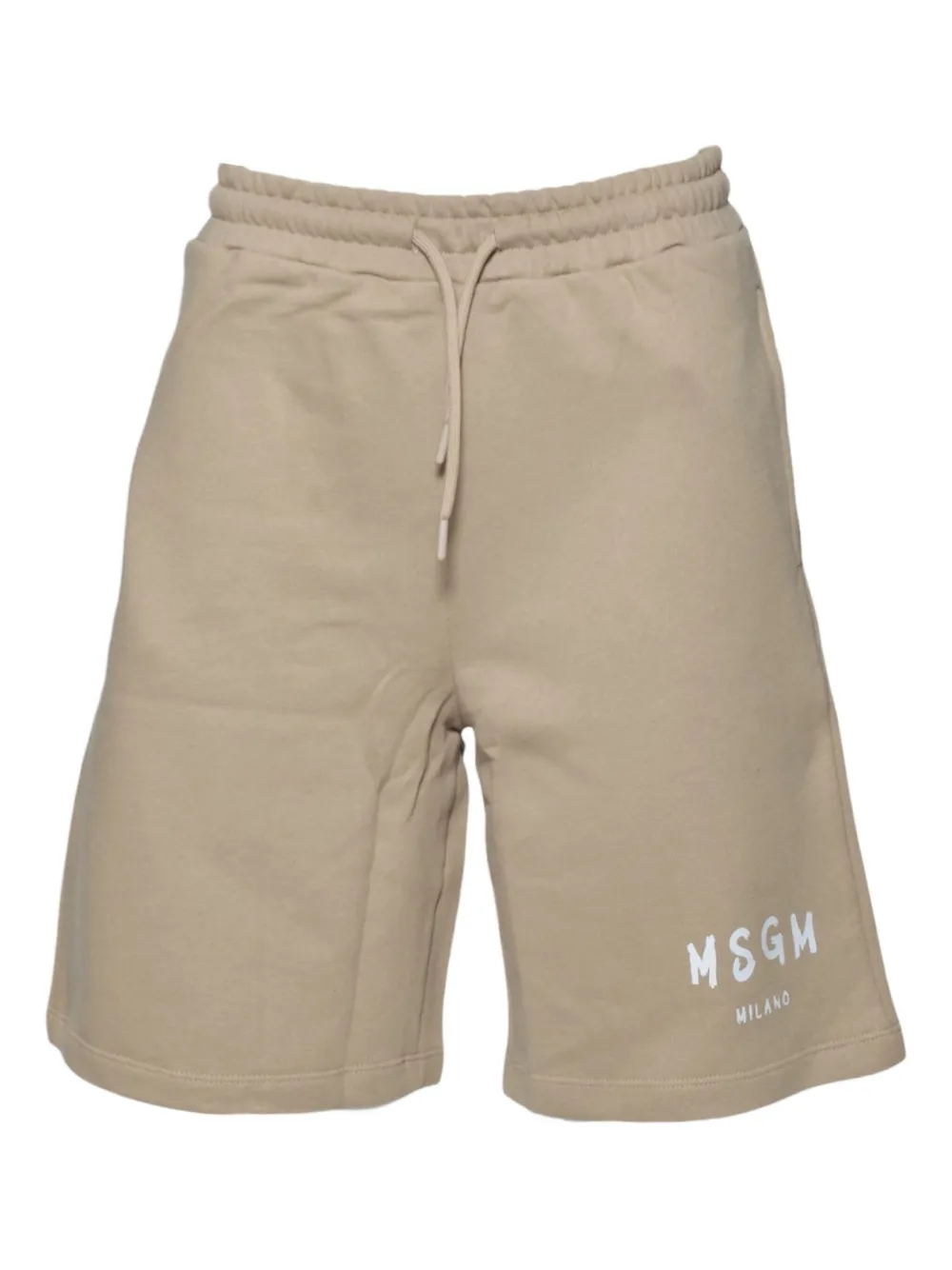 

Шорты-бермуды с логотипом Msgm Kids, бежевый