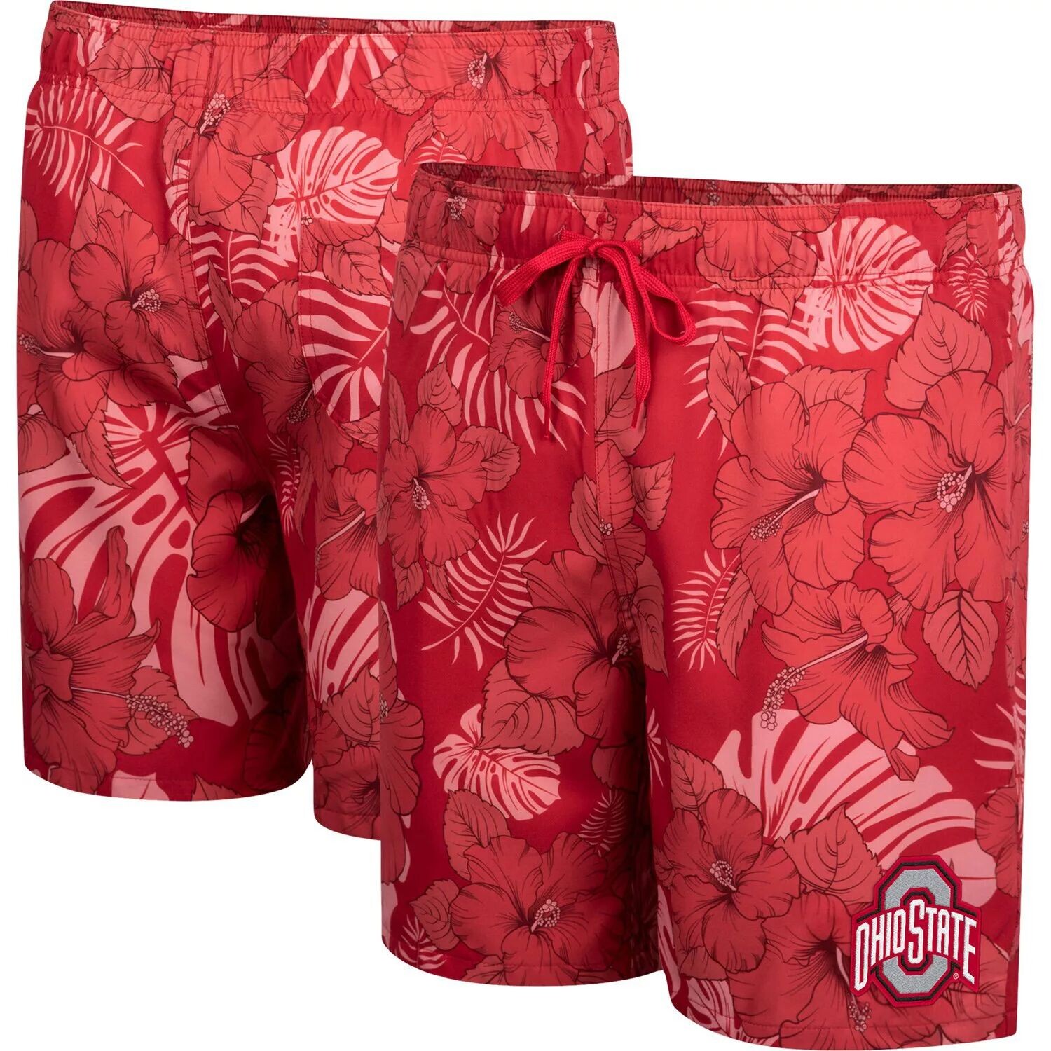 

Мужские шорты для плавания Scarlet Ohio State Buckeyes The Dude Colosseum