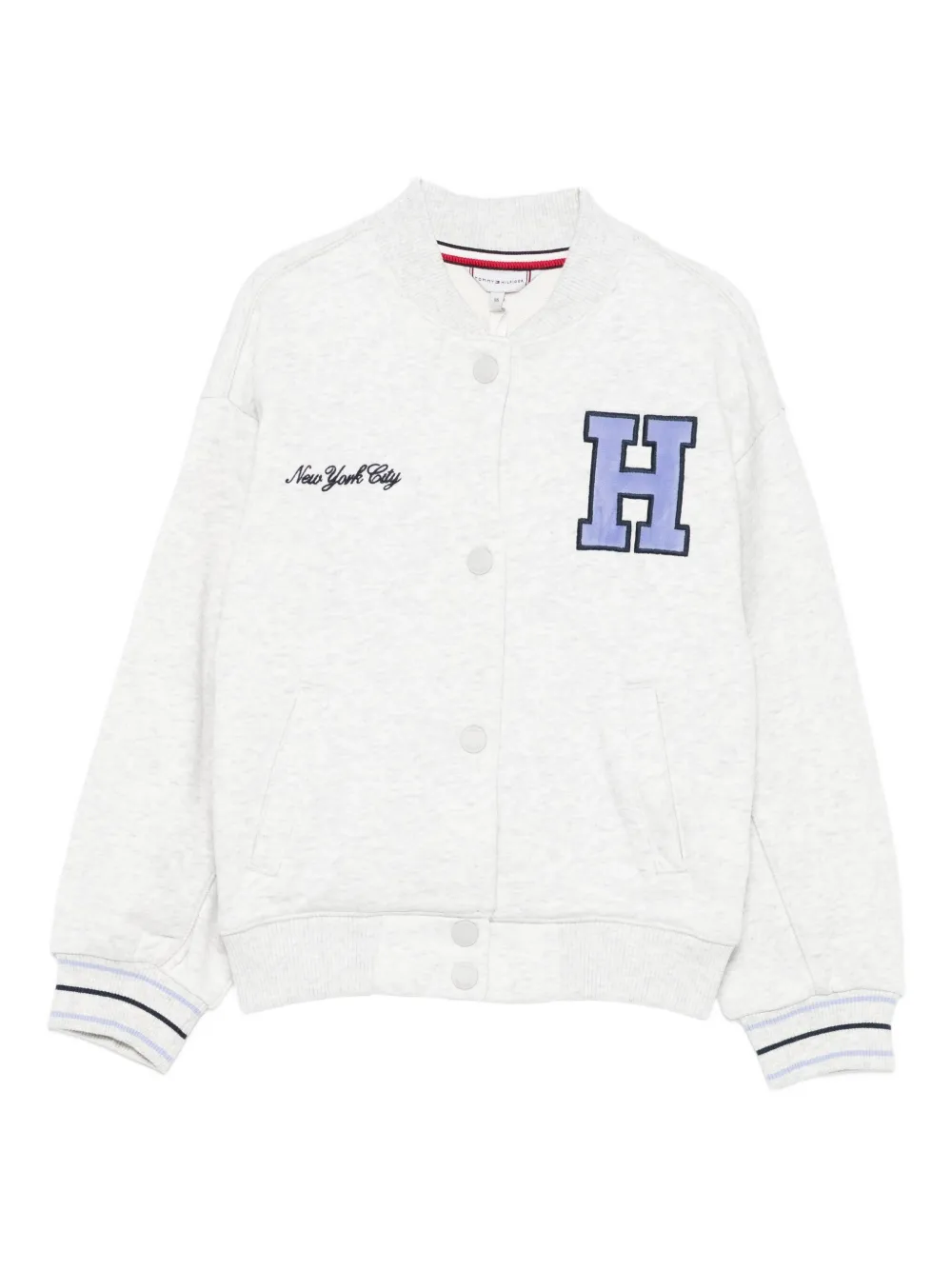 

Бомбер с вышивкой Tommy Hilfiger Junior, серый
