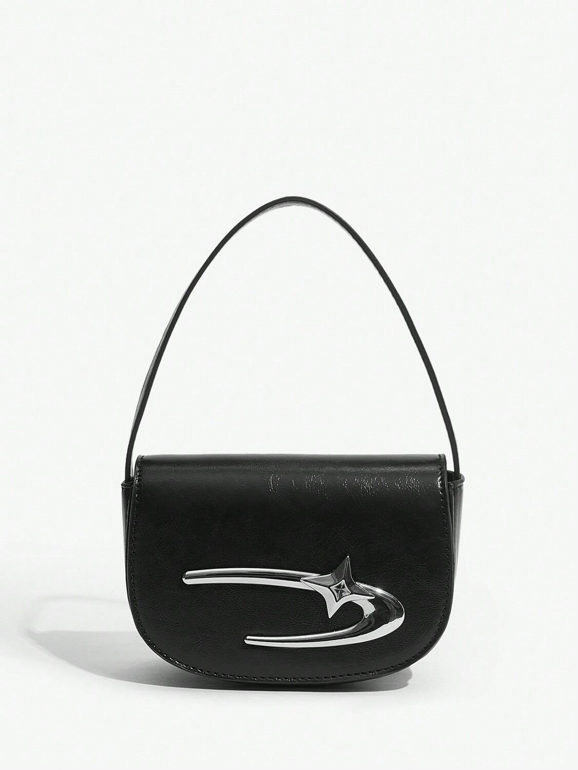 

Мини-сумка Shein Icon Street Style с клапаном, черный