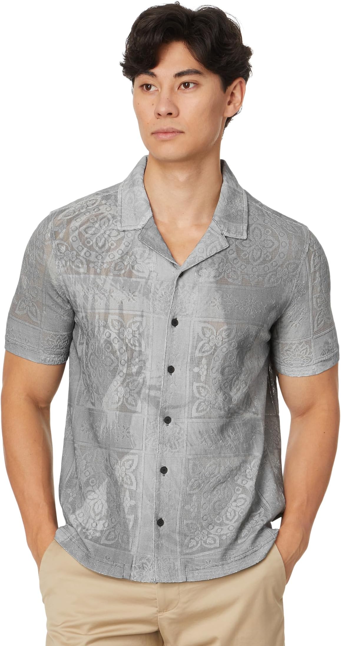 

Рубашка John Varvatos Arya Shirt K6561F24, цвет Stone Grey