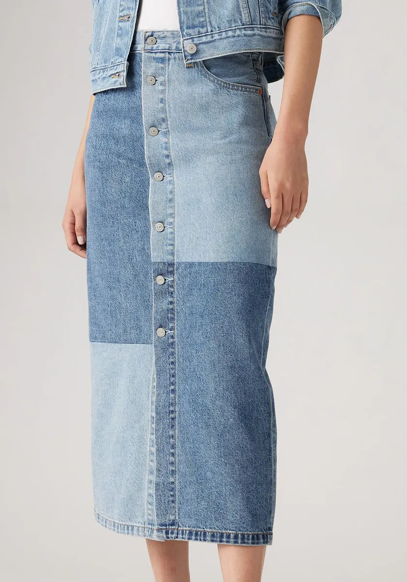 

Юбка миди Levi's "BUTTON MIDI SKIRT PAT", с планкой на пуговицах, цвет Clean Craft Skirt