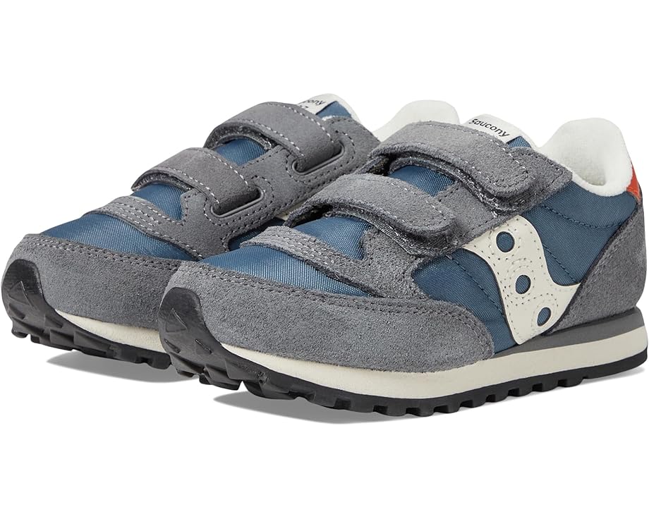 

Кроссовки Saucony Kids Originals Jazz Double Hook & Loop, цвет Grey/Blue/Orange