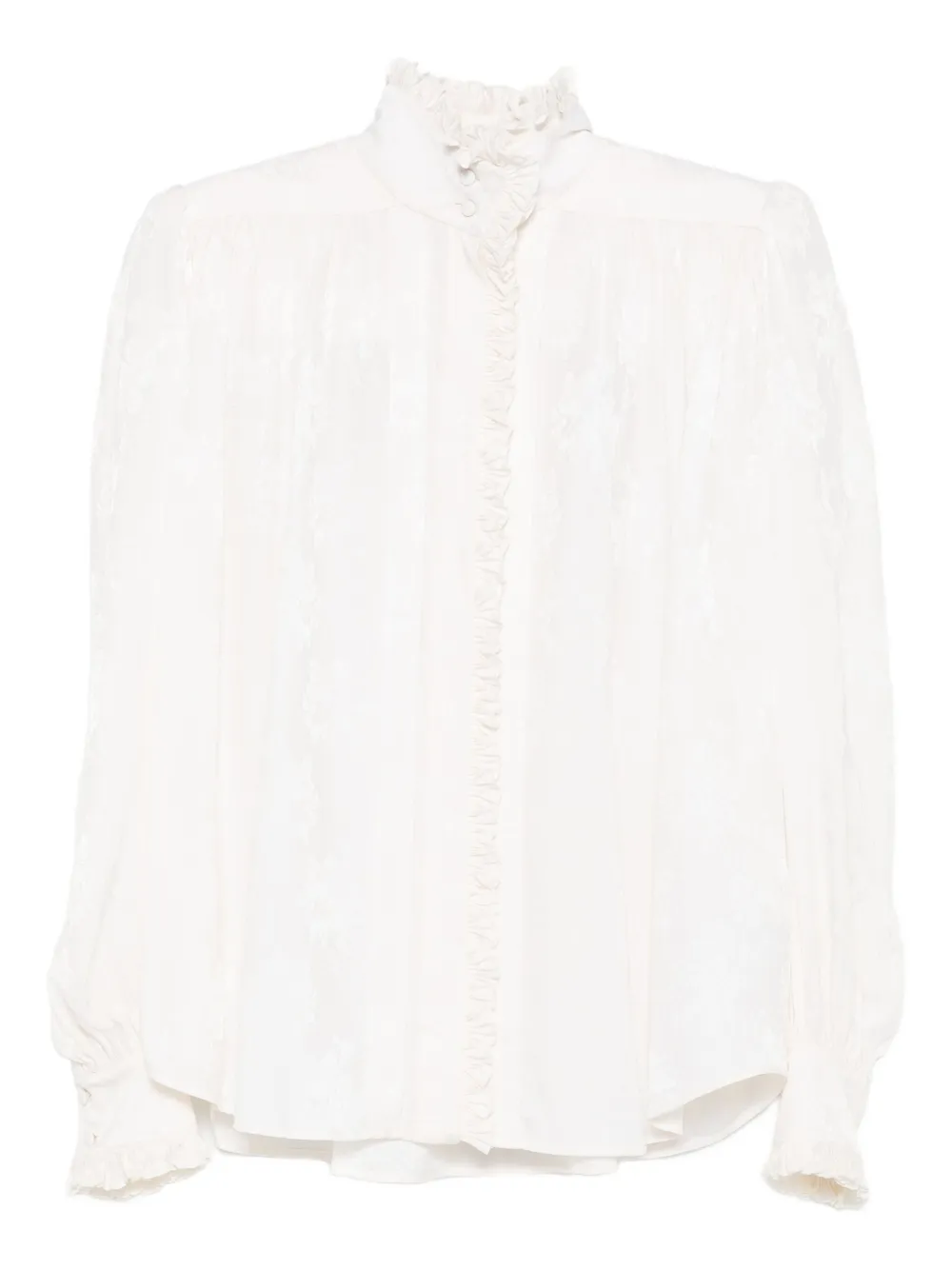 

Блузка из жаккарда с оборками CHLOÉ, белый