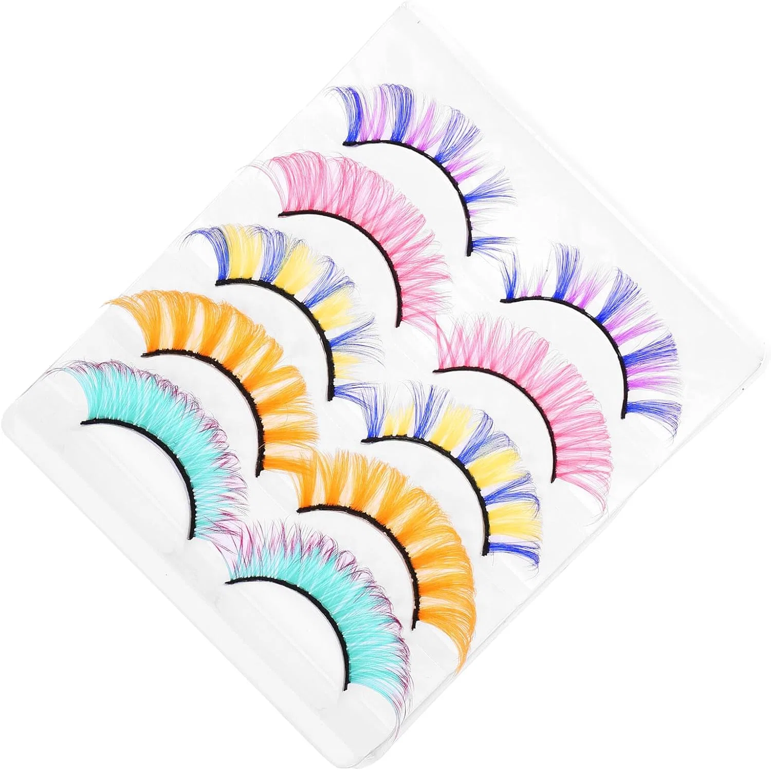 Накладные ресницы FRCOLOR цветные ассорти 5 пар