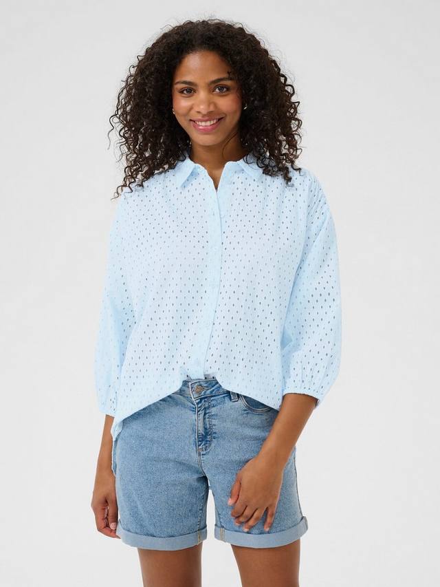 

Рубашка Rumba с вышивкой Broderie Anglaise KAFFE, Mid Blue