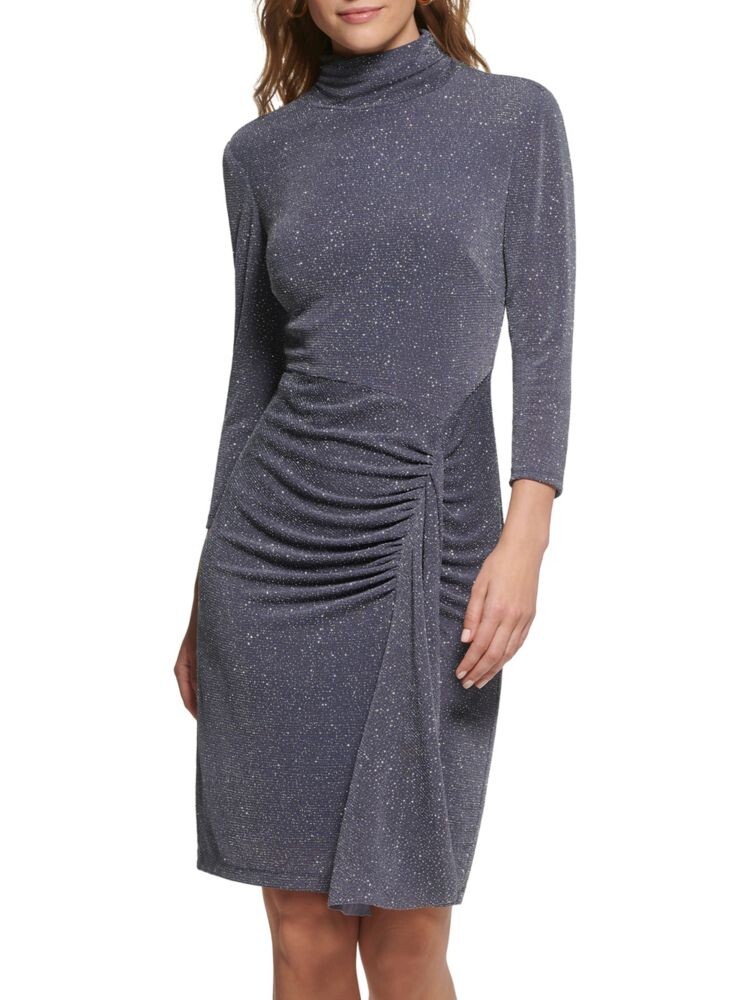

Платье-футляр с блестками и рюшами Vince Camuto, цвет Gunmetal