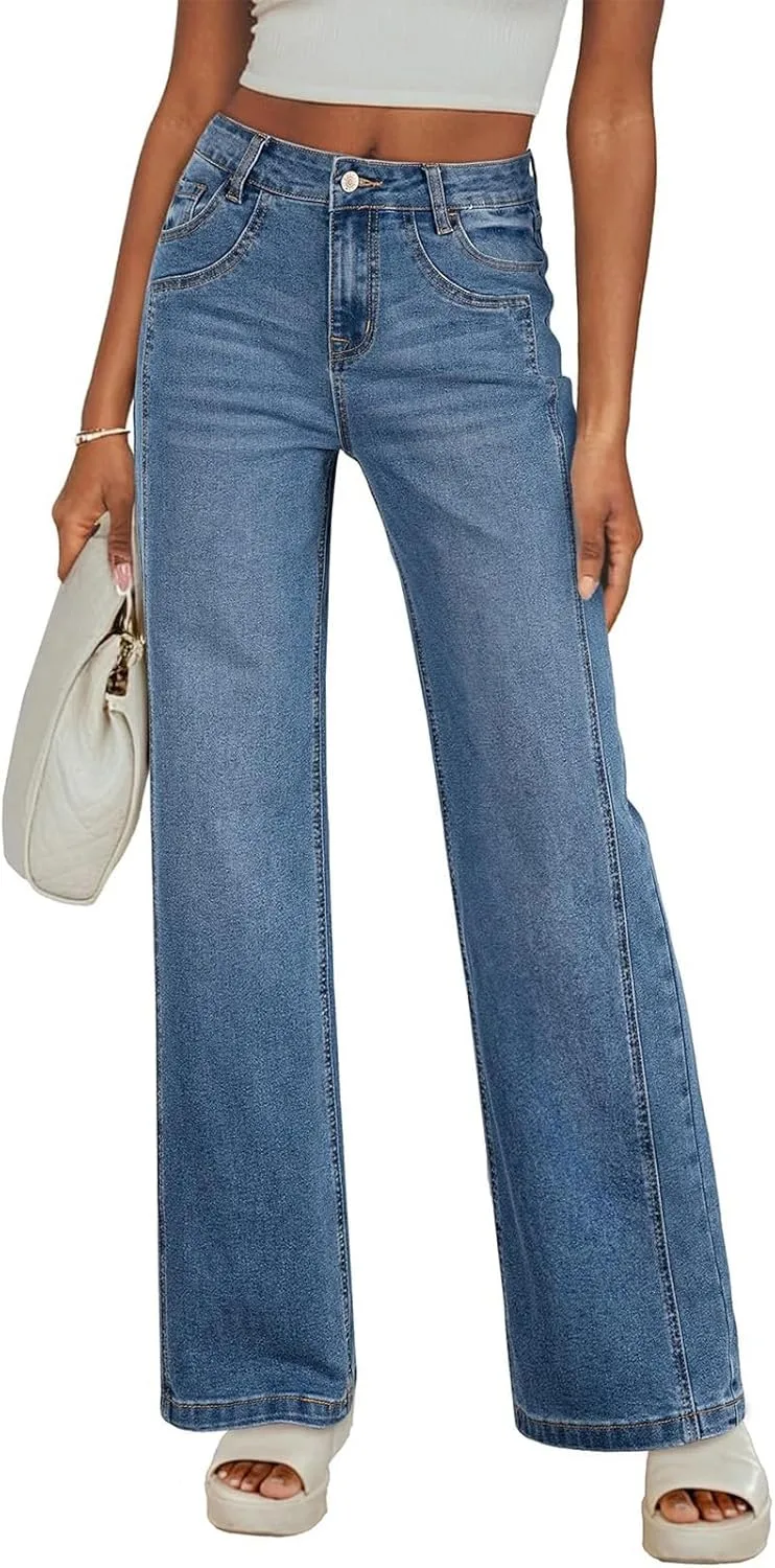 

Gumipy женские джинсы straight leg retro bootcut high waisted