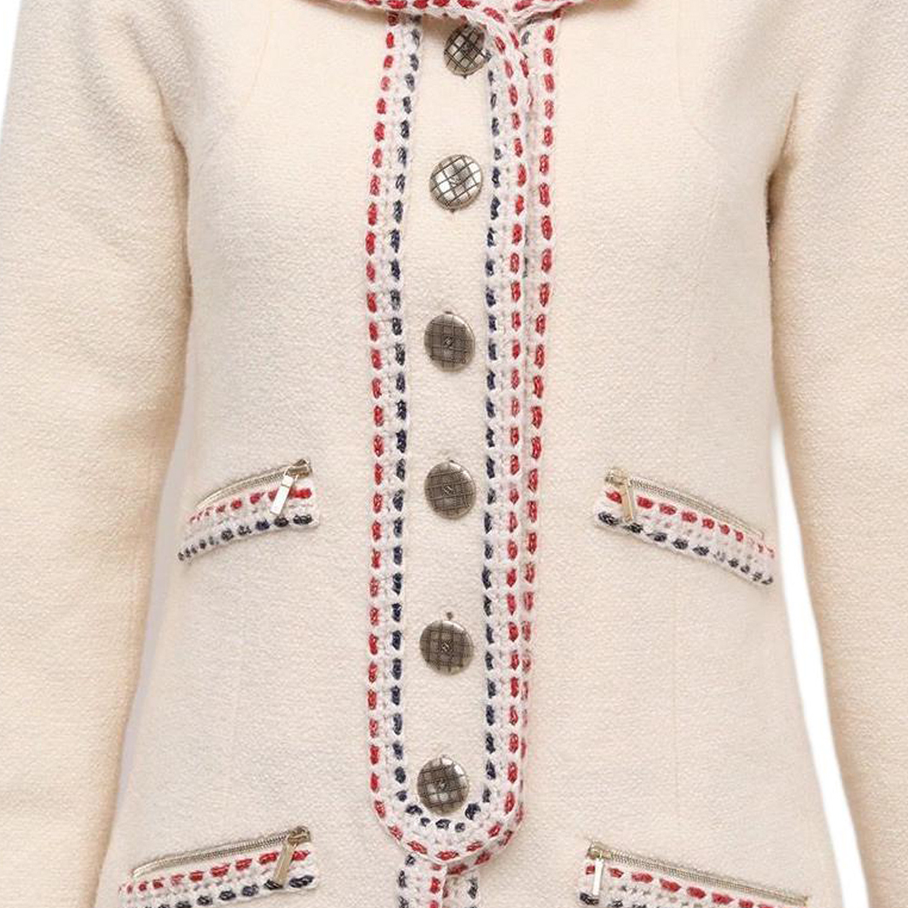 CHANEL Куртка из коллекции Hamburger женская белая, White — фото 4