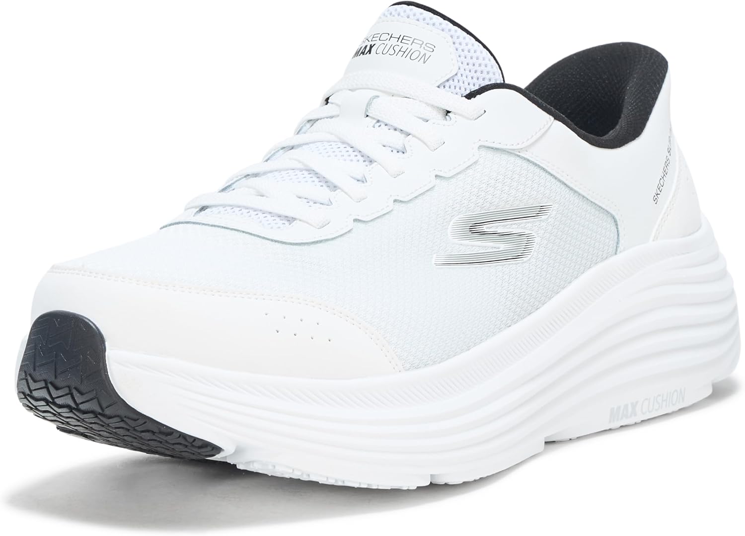 

Кроссовки Skechers для мужчин Hands Free Slip-ins Max Cushioning Endeavour - модель Cardova, белый/черный