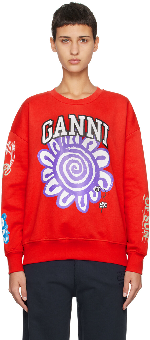 

Красный - Толстовка Isoli Mega Flower Ganni