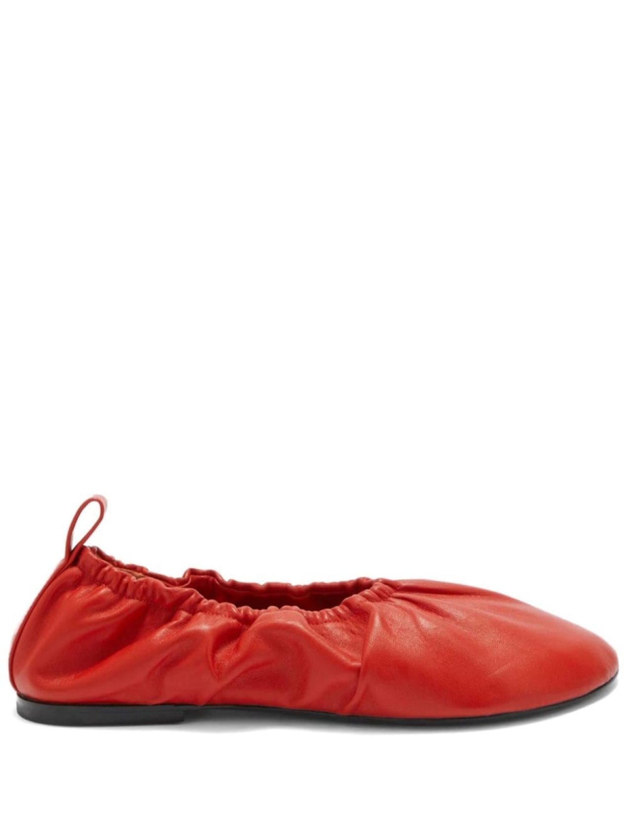 Jil Sander балетки со сборками, красный