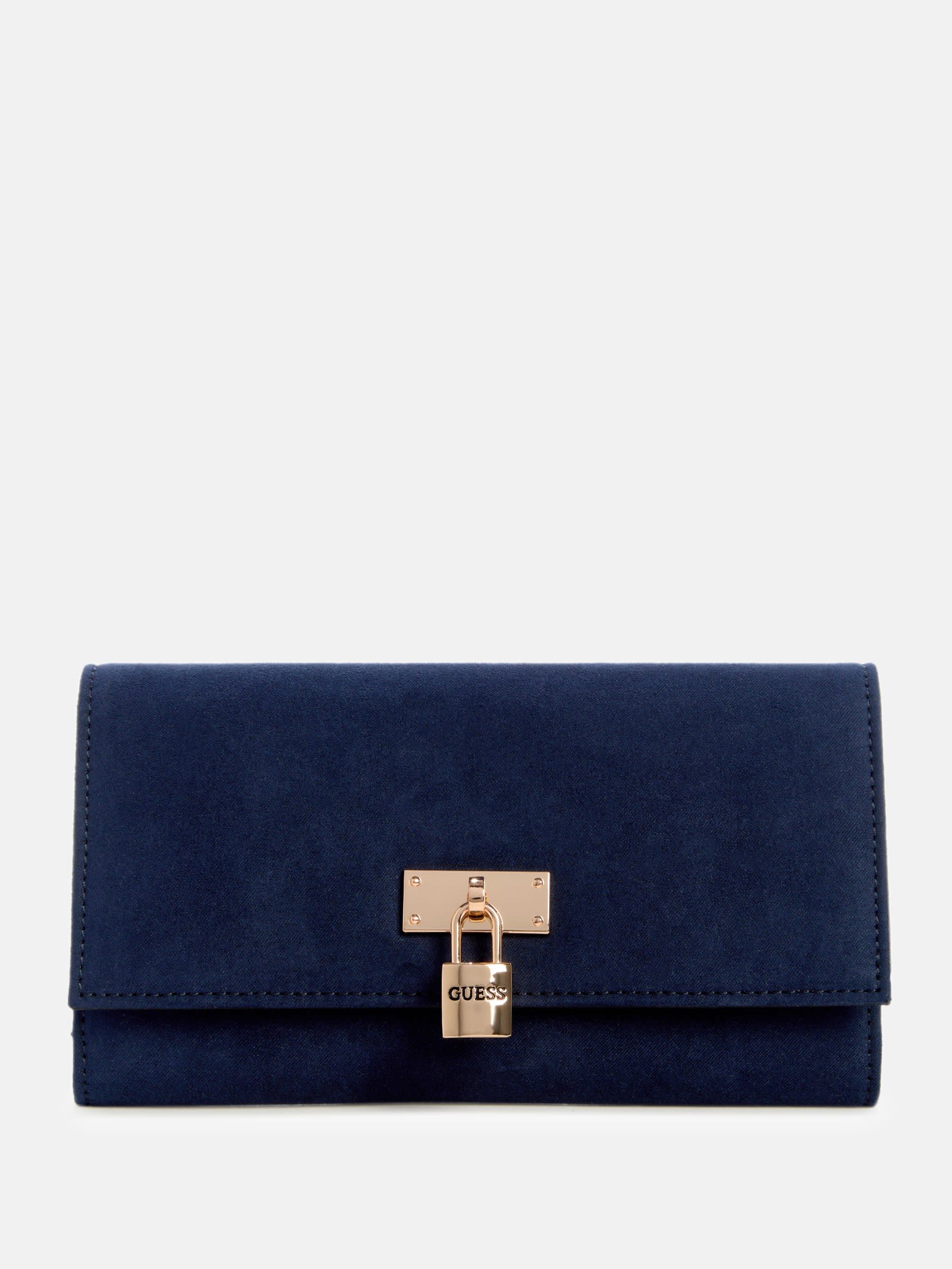 

Калин Искусственная замша Узкий клатч-кошелек Guess Factory, индиго