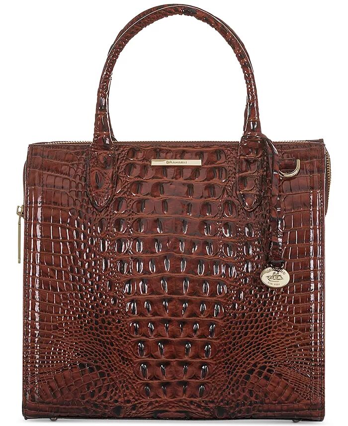 

Сумка-портфель Caroline Melbourne из тисненой кожи Brahmin, коричневый