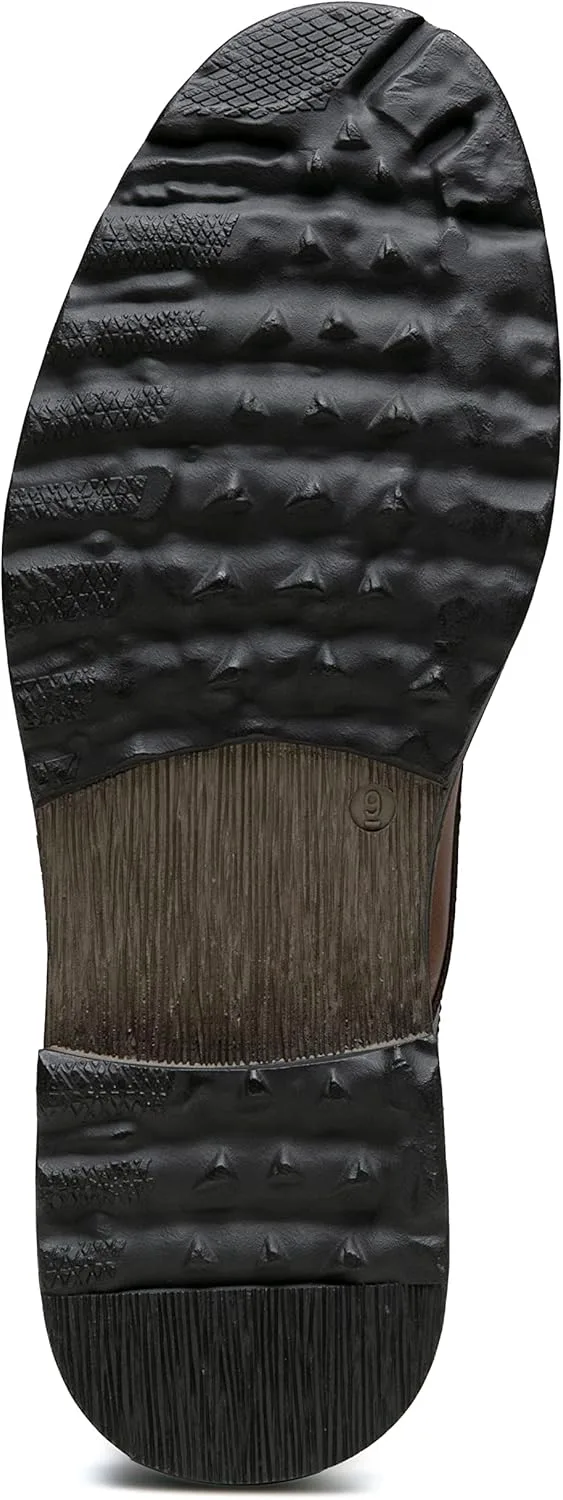 

Кожаные ботинки Jousen для мужчин, винтажный классический дизайн, мужские ботинки с закрытым носком, черная резиновая подошва, черный