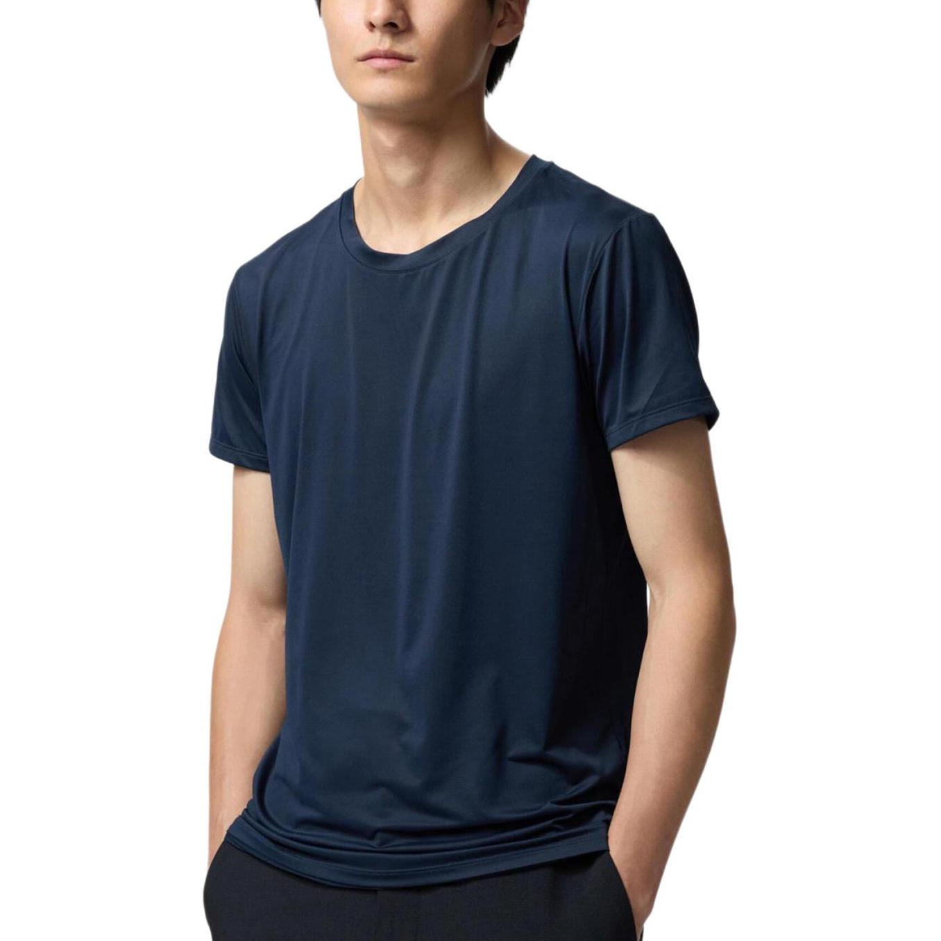 

UNIQLO Футболка мужская темно-синяя, Синий, UNIQLO Футболка мужская темно-синяя