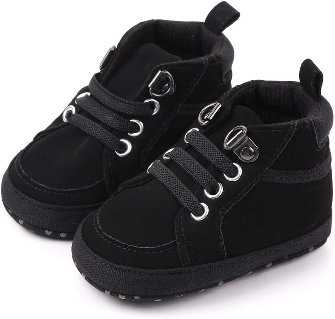 

Детские кроссовки Babelvit для мальчиков и девочек с мягкой подошвой, высокие на шнуровке, унисекс, ботинки для малышей, новорожденных, первые ходунки, обувь для первого шага, 01 Ac/Black