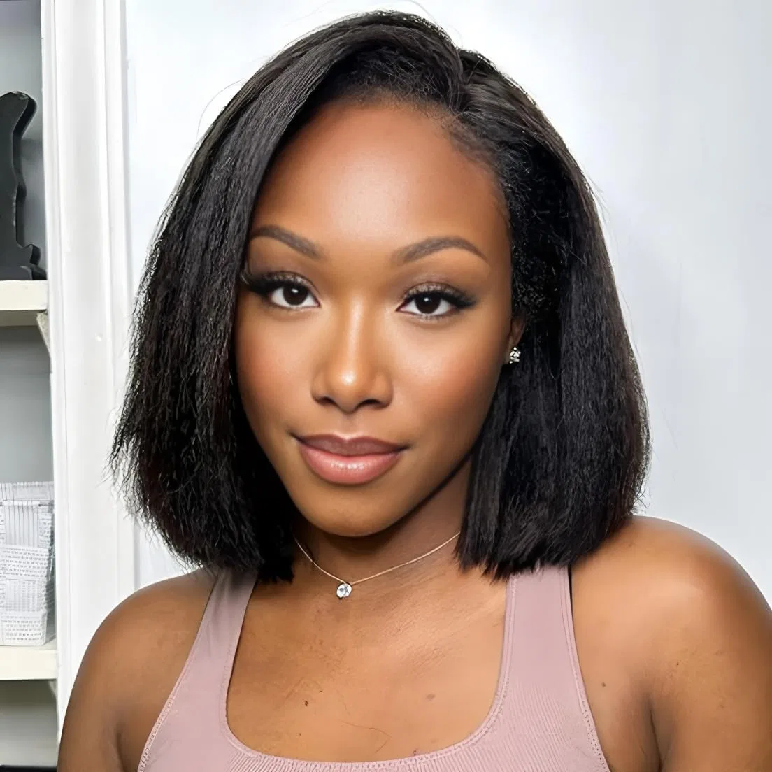 Женский парик из натуральных волос «Yaki Real Hair» 12 дюймов Zekan