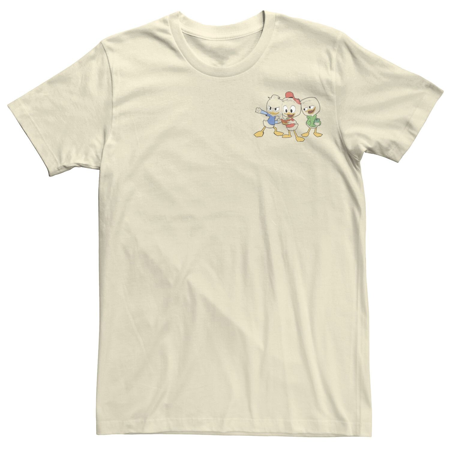 

Мужская футболка Disney DuckTales Huey Dewey & Louie с левой грудью Licensed Character