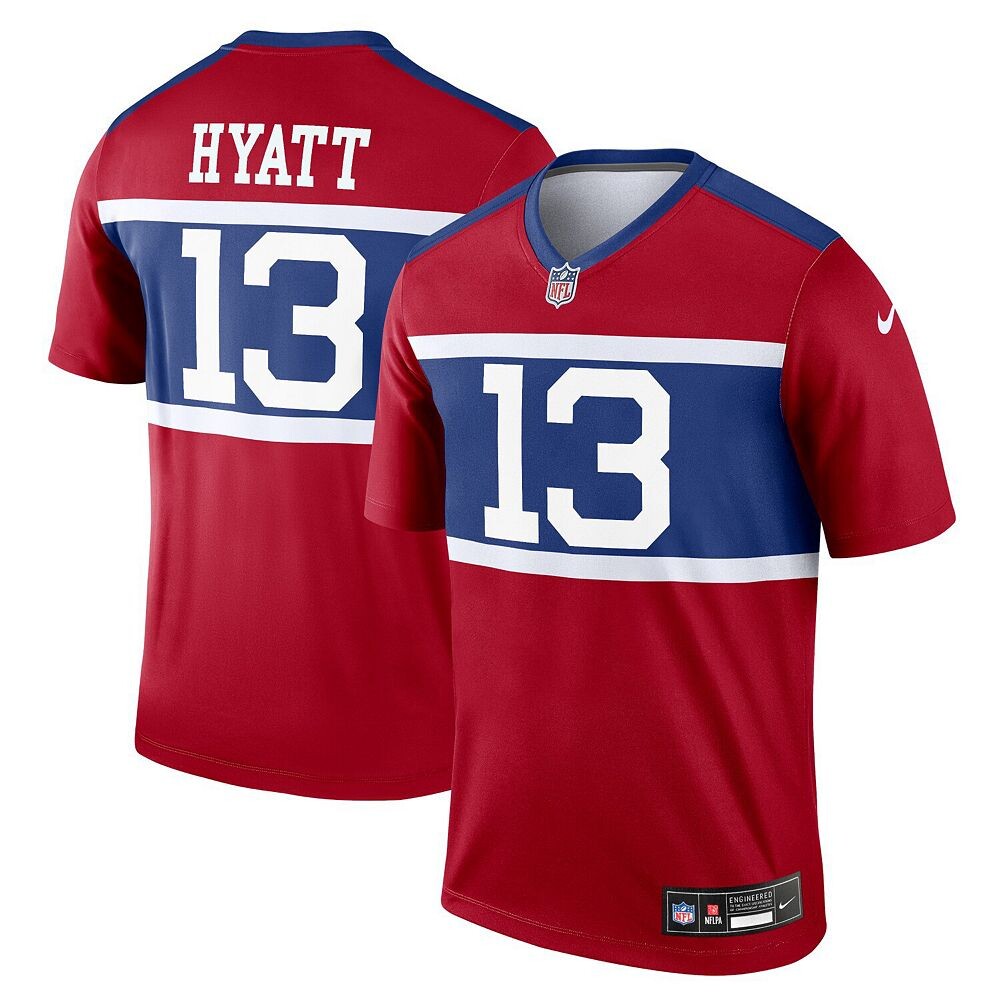 

Мужское джерси Nike Jalin Hyatt Century Red New York Giants Alternate Legend Player, цвет Gia Red