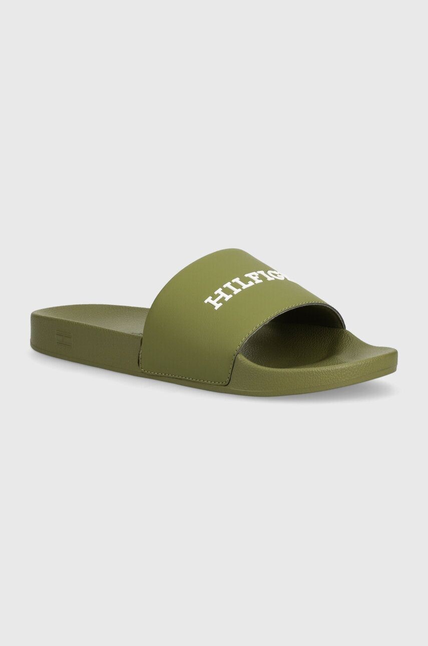 

Tommy Hilfiger шлепанцы RAISED POOL SLIDE, зеленый