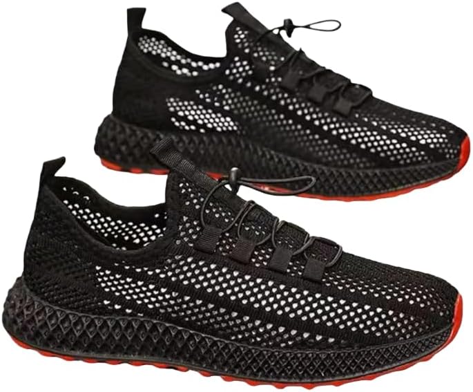 

Мужские кроссовки для бега и ходьбы, модные кеды, спортивная обувь, ультралегкие, дышащие, не скользящие, для спорта, из сетки, для тренировок и повседневной носки Hhhchpm, черный