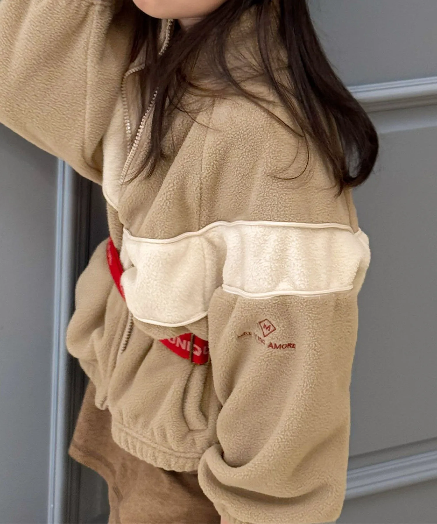 Детская куртка «Боа» на молнии Aimoha Kids, цвет Beige