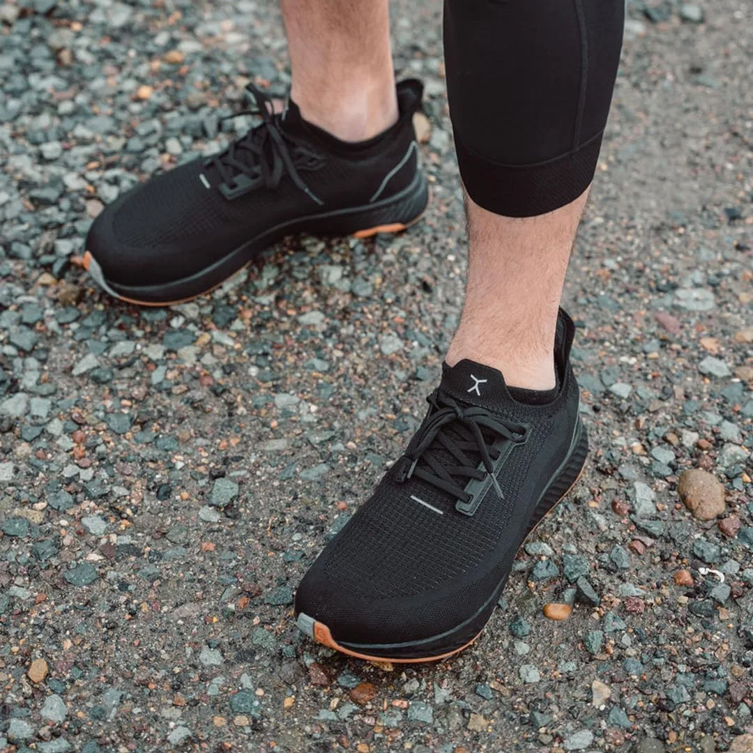Кроссовки FLUX FOOTWEAR Adapt Runners для мужчин и женщин, минималистичные кроссовки для ходьбы босиком, широкий носок, нулевой перепад высоты подошвы, легкие и гибкие, идеально подходят для ходьбы, бега и повседневного комфорта, Black Gum Rn — фото 2