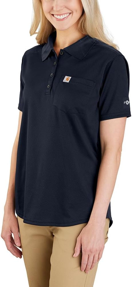 

Carhartt Women's 105810 Women's Force Relaxed Fit легкая футболка с коротким рукавом и карманом, Navy