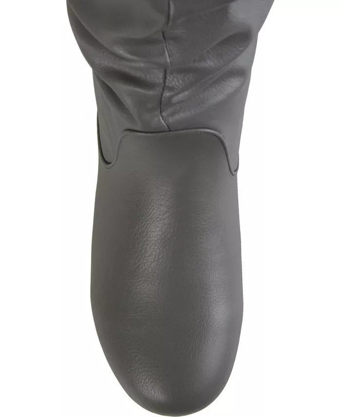 Женские сапоги Jayne Extra Wide Calf Slouchy до колена с широким голенищем Journee Collection, серый — фото 4