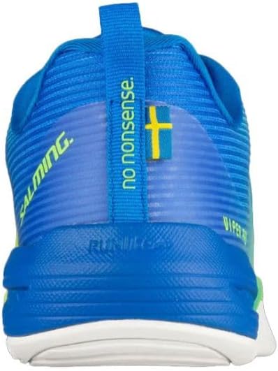Мужские низкие кроссовки для сквоша Salming Viper Pro (5 цветов в наличии) (не оставляют следов) (для пиклбола, ракетбола, падела, крытых кортов), синий/зеленый — фото 3
