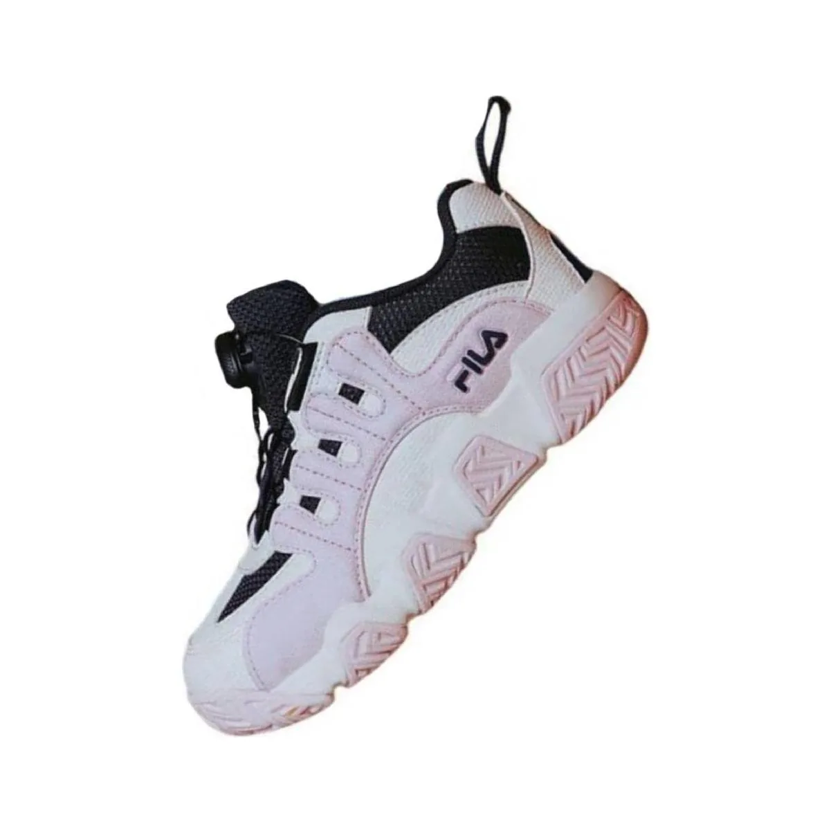 FILA KIDS Детские баскетбольные кроссовки low top, противоскользящие, износостойкие, розово-белые, для детей 3-7 лет — фото 4
