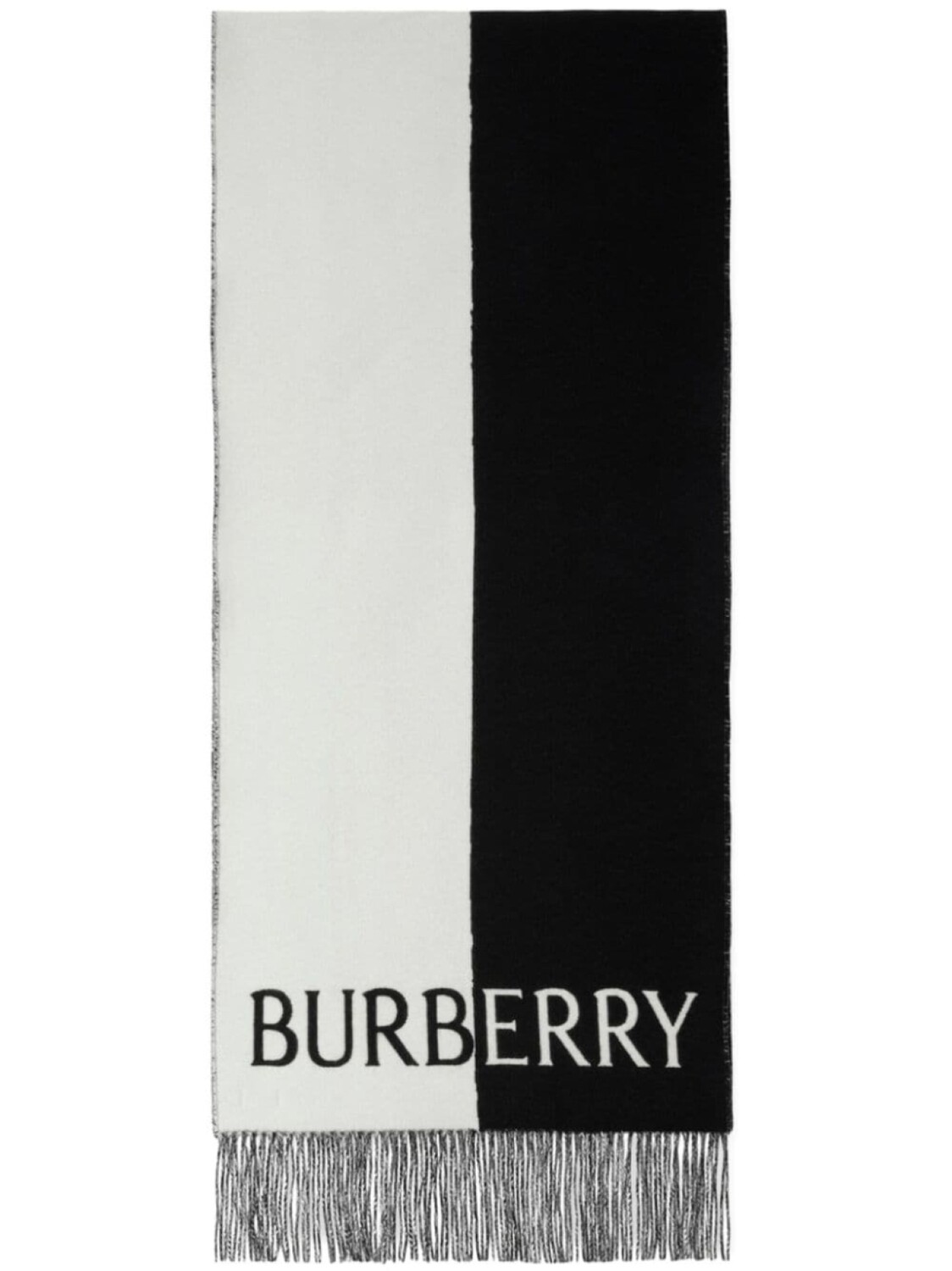 

Burberry шарф Equestrian Knight из смеси шерсти и кашемира, белый