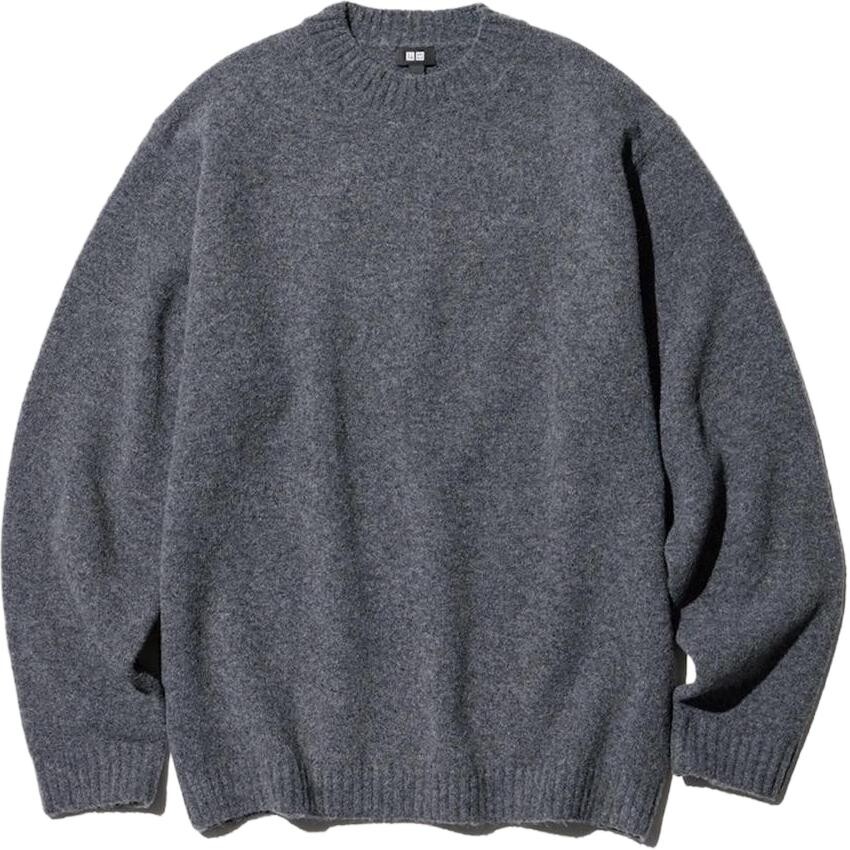 

Свитер унисекс Асфальтовый серый Uniqlo, серый