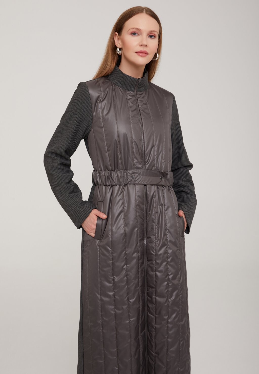 

Зимнее пальто MODEST BELTED MAXI DAY DRESS Armine, антрацит
